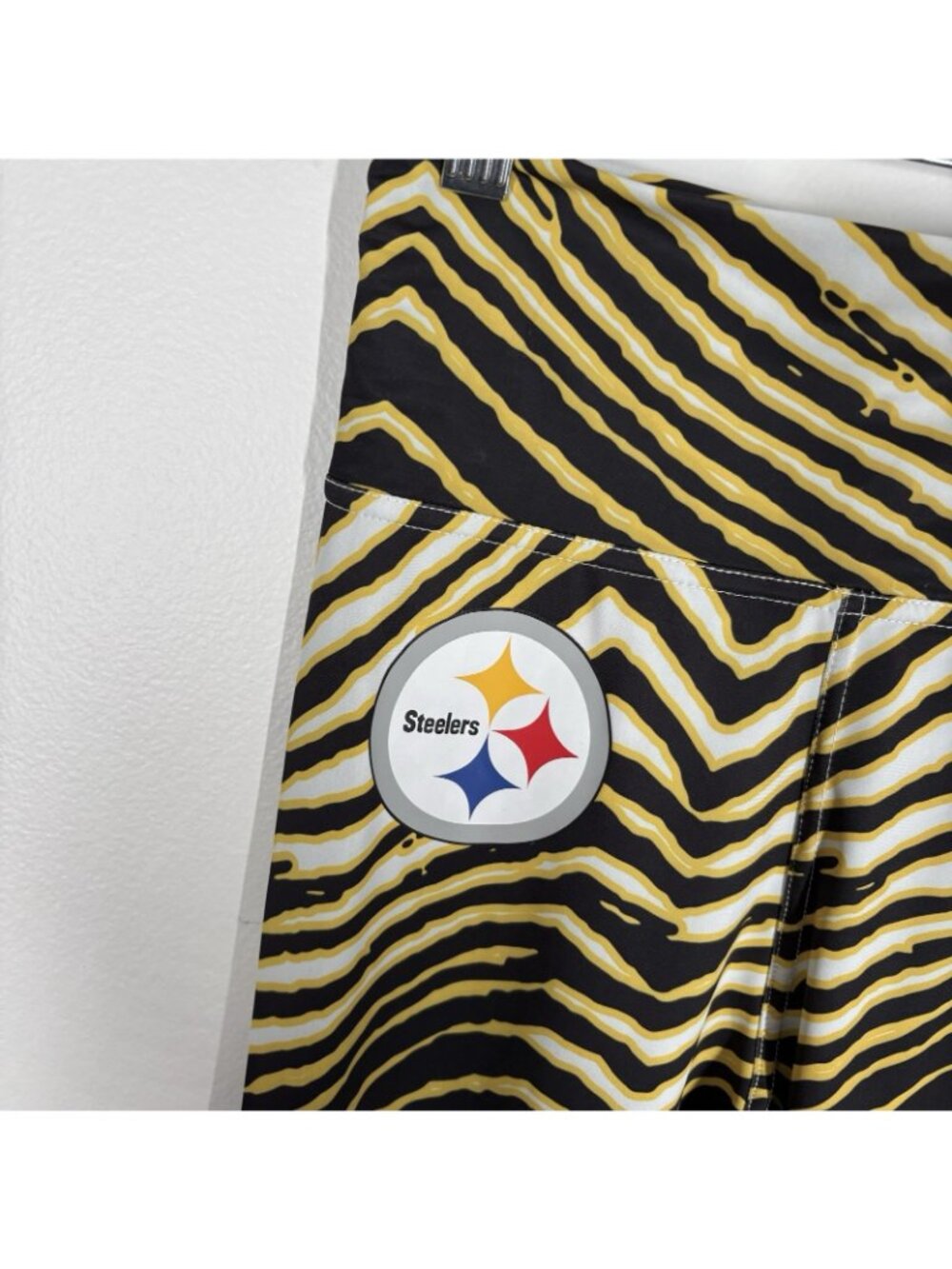 Zubaz NFL Women’s Size L Basic Zebra Print Legging Pittsburgh Steelers NWT - Picture 5 of 10